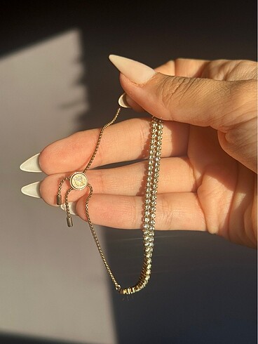 Swarovski gold ayarlanabilir bileklik