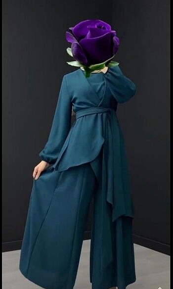 Tunik pantolon ikili takım mavi