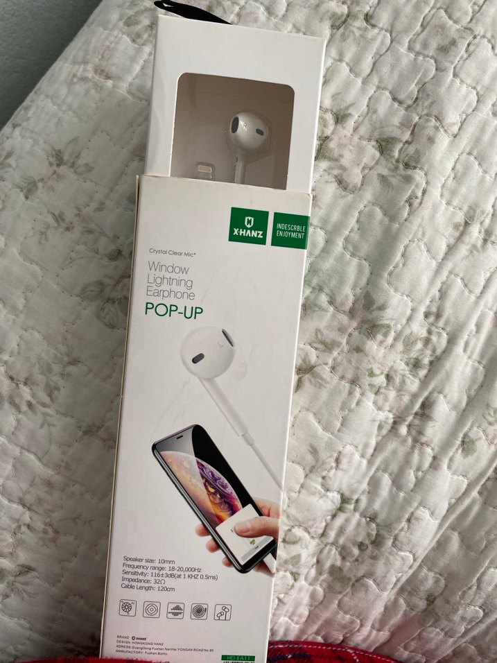 Beyaz Lightning Kulaklık Pop-Up Özellikli - Görsel 2