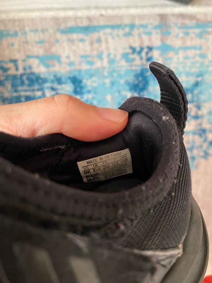 Erkek Çocuk Siyah Adidas Cırtlı Spor Ayakkabı - Görsel 4