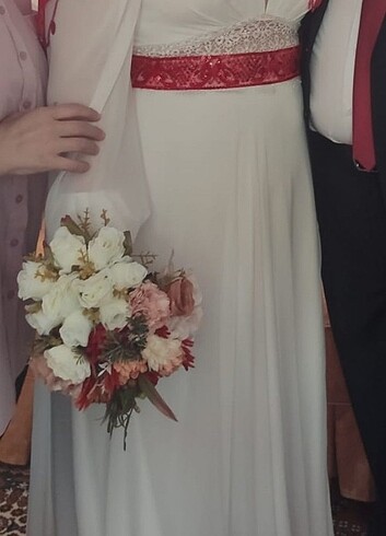 Diğer Nikah elbisesi şifon beyaz elbise abiye