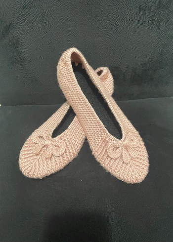 Gri Örgü Kadın Ev Terliği - Görsel 3