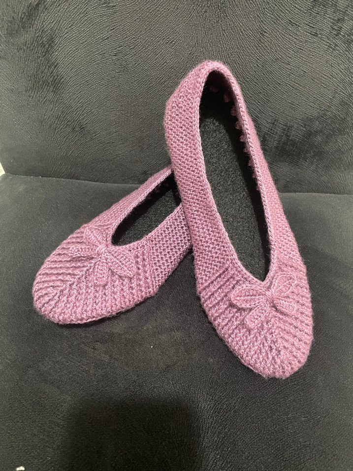 Gri Örgü Kadın Ev Terliği - Görsel 2