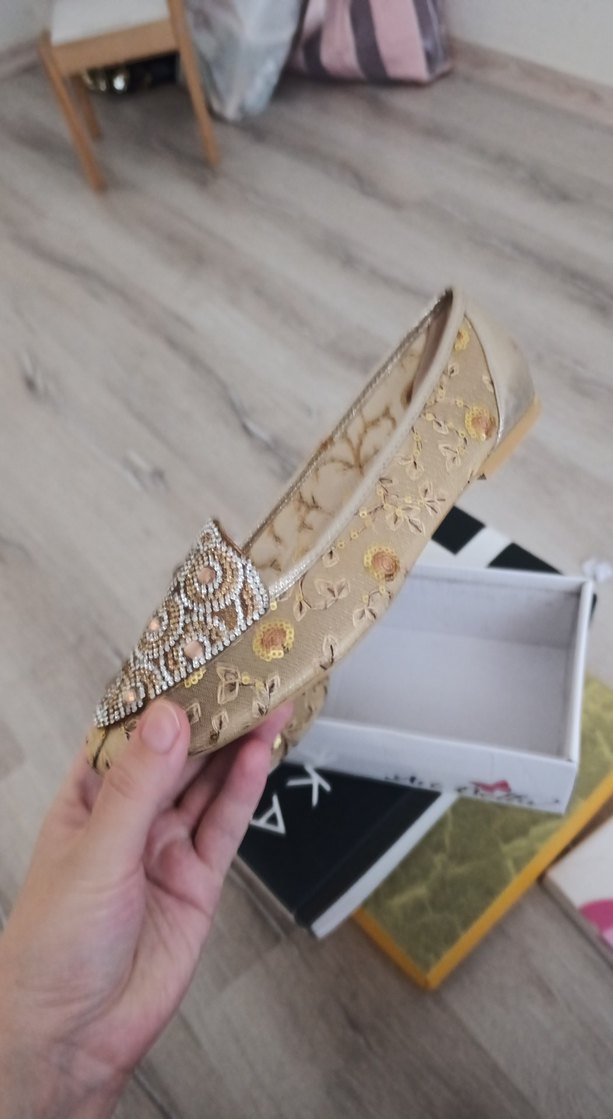 Pırıltılı Kadın Kına Gecesi Ayakkabısı - Görsel 2