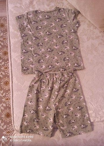 LC Waikiki yeşil hayvan Desenli cocuk Pijama Takımı
