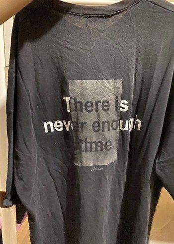 Siyah Baskılı Oversize Erkek Tişört - Görsel 2