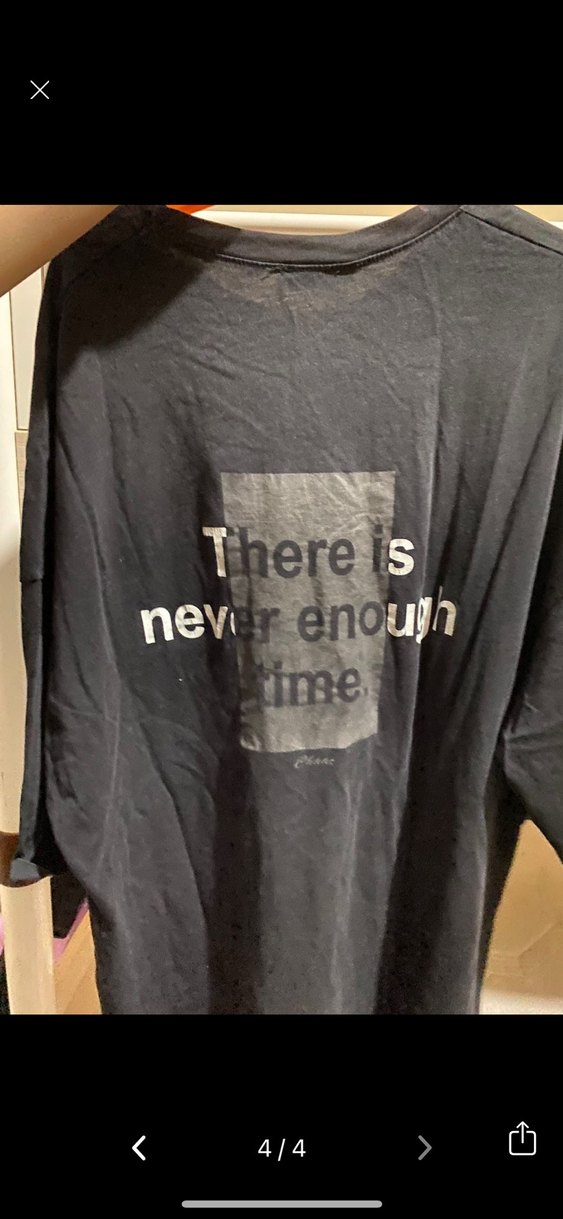 Siyah Baskılı Oversize Erkek Tişört - Görsel 2