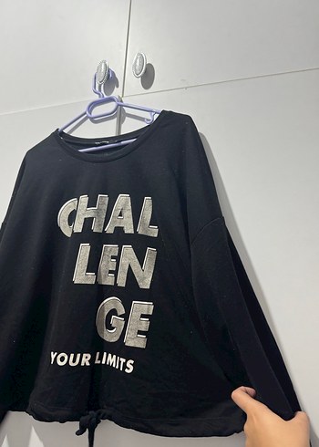 Siyah Kadın Sweatshirt - Görsel 2