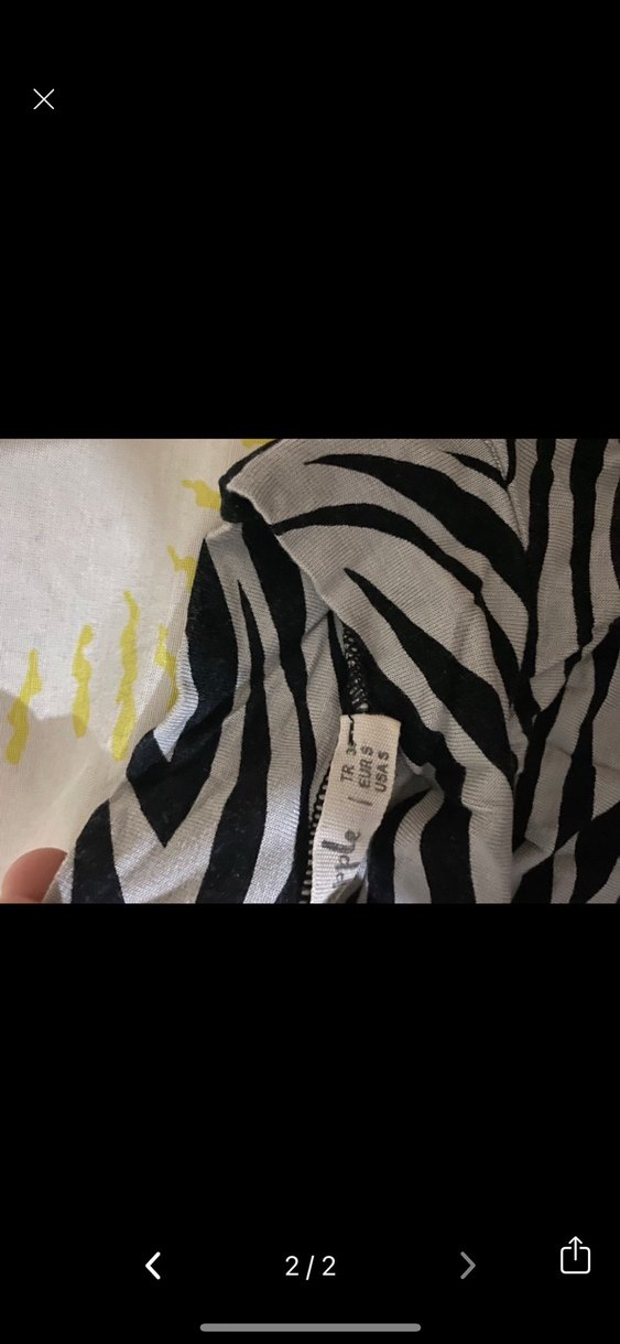 Gri Zebra Desenli Uzun Kollu Boğazlı Bluz - Görsel 2