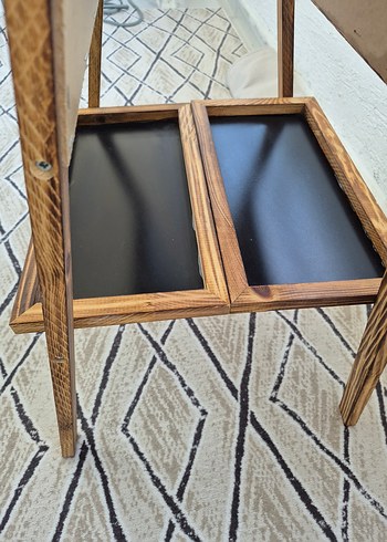 Ahşap Çerçeveli çift taraflı yazı tahtası - Görsel 7