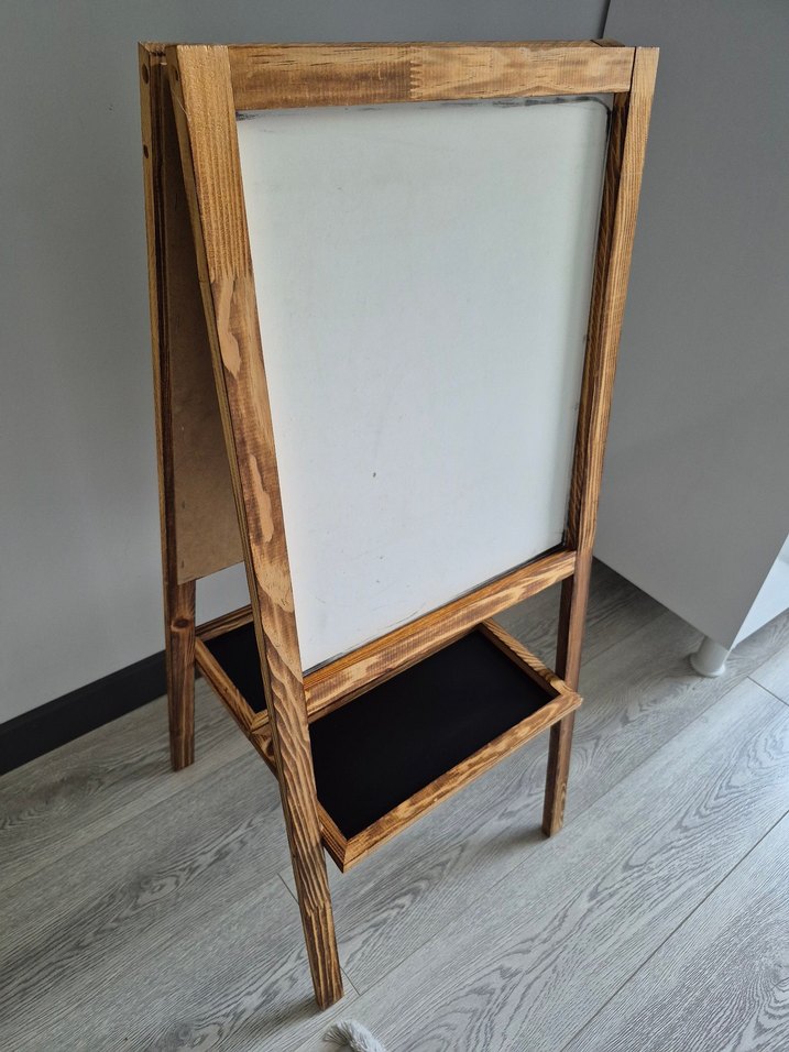 Ahşap Çerçeveli çift taraflı yazı tahtası - Görsel 2