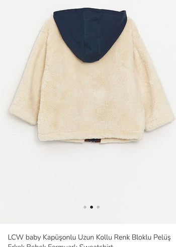 Kapüşonlu Erkek Bebek Peluş Sweatshirt SON FİYATTIR - Görsel 4