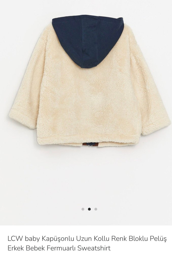 Kapüşonlu Erkek Bebek Peluş Sweatshirt SON FİYATTIR - Görsel 4