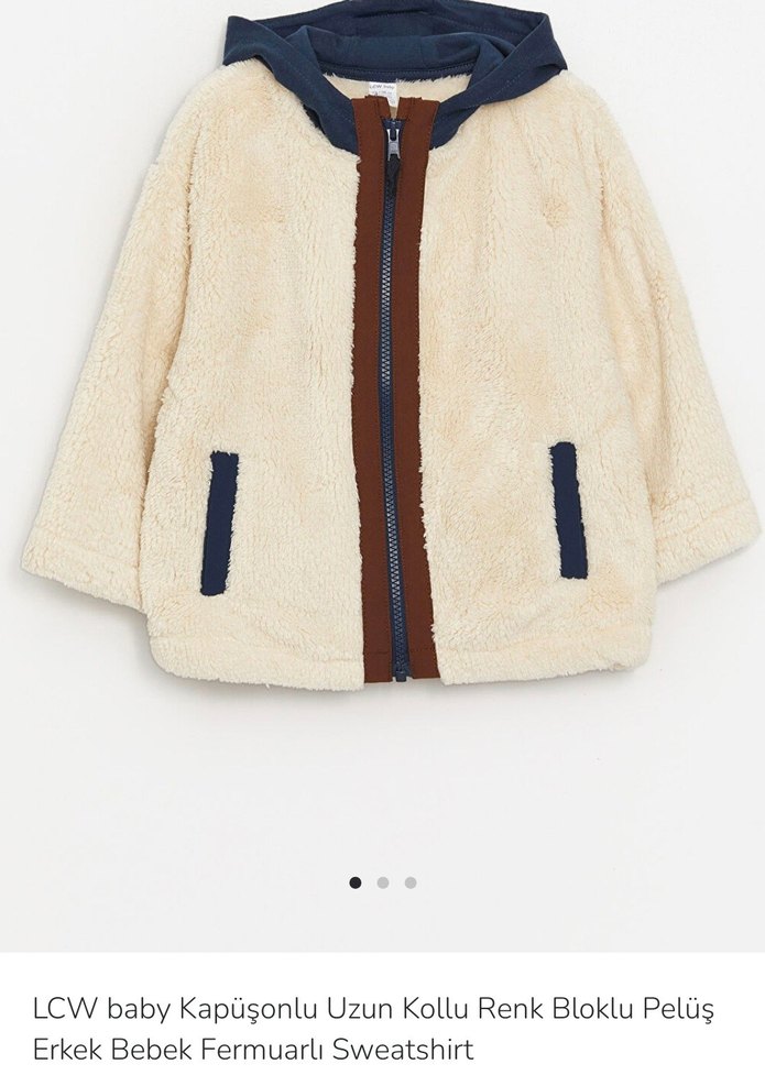 Kapüşonlu Erkek Bebek Peluş Sweatshirt SON FİYATTIR - Görsel 3