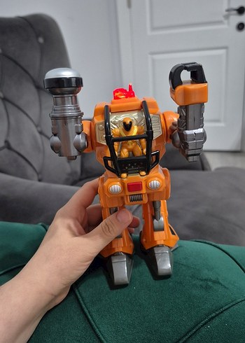 Renkli Turuncu Robot Aksiyon Figürü - Görsel 3
