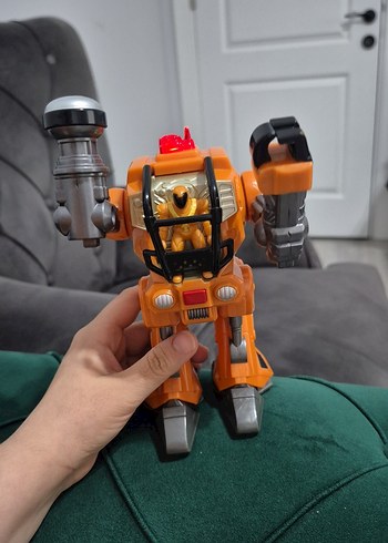 Renkli Turuncu Robot Aksiyon Figürü - Görsel 4