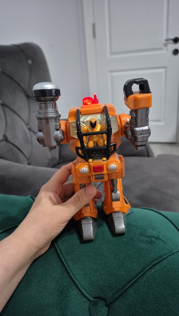 Renkli Turuncu Robot Aksiyon Figürü - Görsel 3