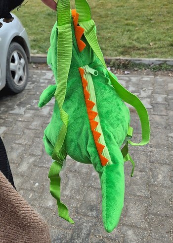 Renkli Yeşil Dinozor çanta - Görsel 4