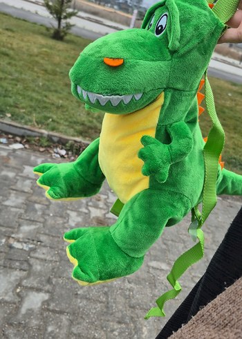 Renkli Yeşil Dinozor çanta - Görsel 2