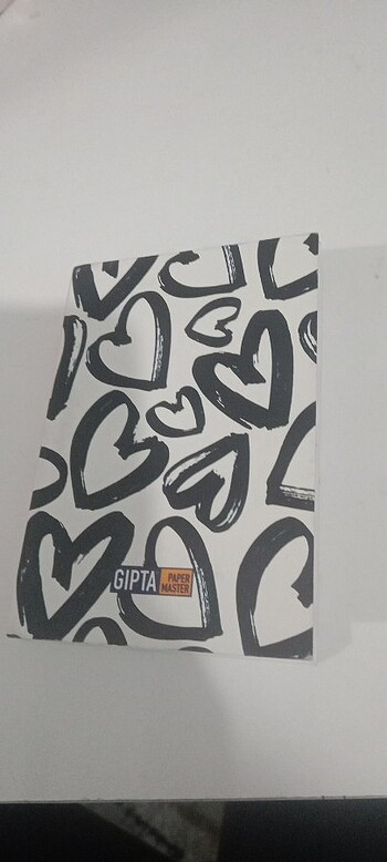 Kalp li çizgili defter