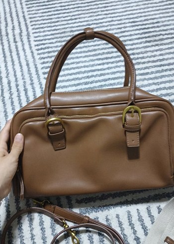 Zara zara Kahverengi Deri Kadın El Çantası