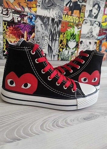 Kalp Baskılı Converse Ayakkabı