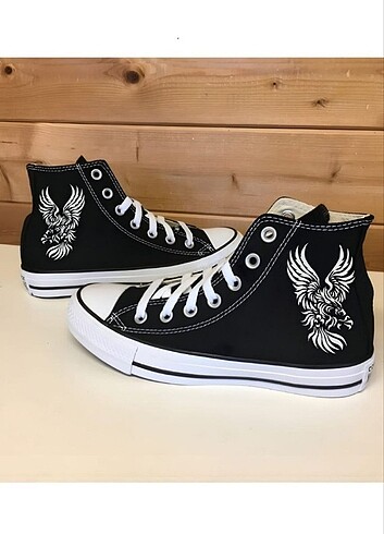 Kartal Baskılı Converse Ayakkabı