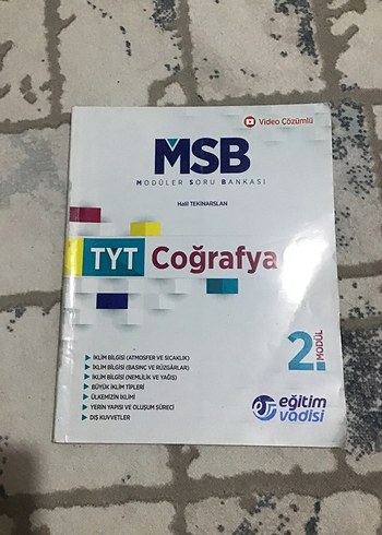 MSB TYT Coğrafya Modül 2 Soru Bankası
