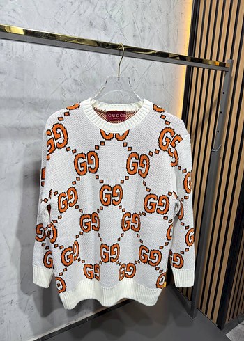 Gucci Siyah Desenli Örgü unisex Kazak