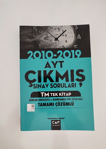 ÇAP YAYINLARI 2010-2019 AYT TM ÇIKMIŞ SINAV SORULARI KİTABI
