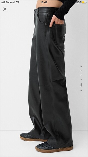 s Beden siyah Renk bershka suni deri pantolon