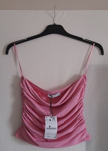 s Beden Stradivarius kıvrık detaylı / büzgülü / straplez bandeau