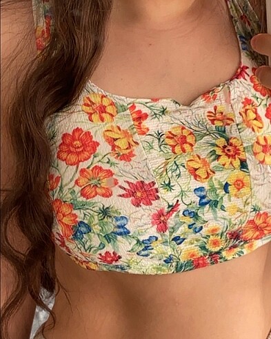 s Beden çeşitli Renk Çiçekli mini üst