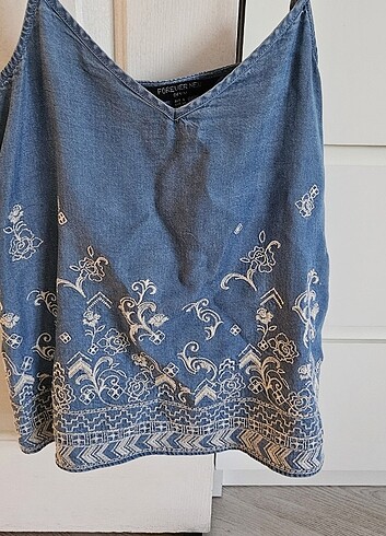 Forever New Tencel kot ince askili nakis detayli bluz