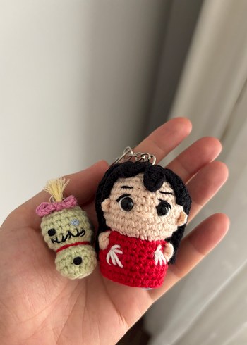 Diğer Amigurumi Lilo, scrump, angel ve stitch anahtarlık.