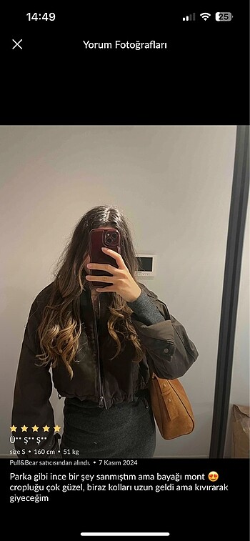 Pull and Bear Pull&bear kahverengi mont