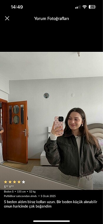 xs Beden Pull&bear kahverengi mont