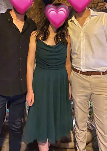 Kadın Haki Straplez Drapeli Midi Elbise - Görsel 2