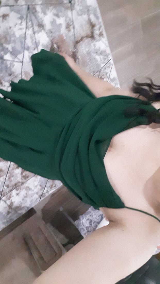 Kadın Haki Straplez Drapeli Midi Elbise - Görsel 3