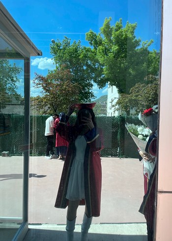 Beyaz Mini Straplez Kol Detaylı Kısa Kollu Elbise - Görsel 2