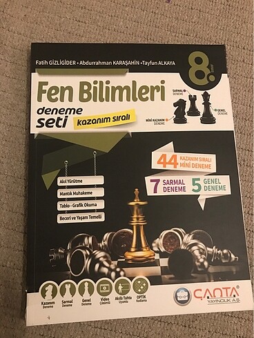 Çanta yayıncılık fen bilimleri sarmal deneme