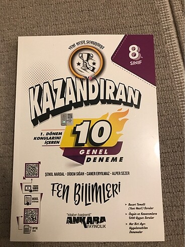 Ankara yayıncılık kazandıran deneme fen bilimleri