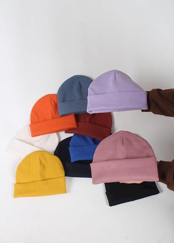 Kadın Çok Renkli Örme Bere Seti - Görsel 5