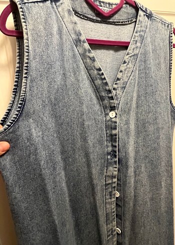 Düğmeli Uzun Kot Jile - Görsel 2