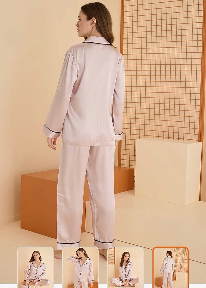 NBB SATEN PİJAMA TAKIMI - Görsel 5