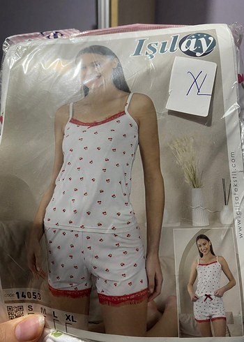 Isilay Beyaz Mini Kadın Pijama Takımı