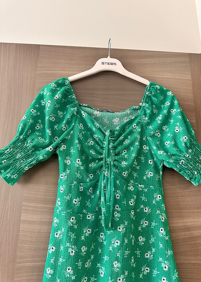 Yeşil günlük elbise - Görsel 2