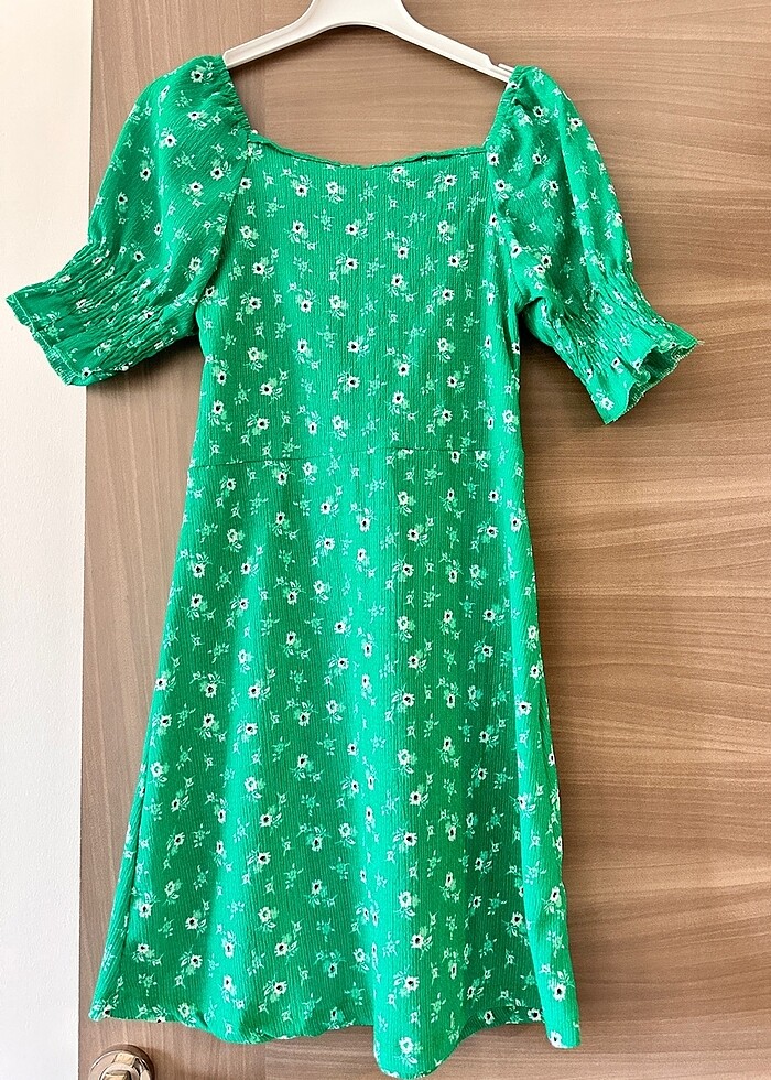 Yeşil günlük elbise - Görsel 4