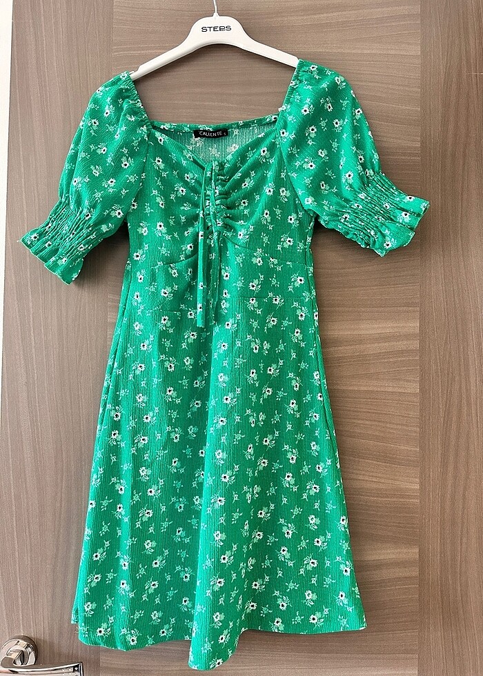 Yeşil günlük elbise - Görsel 5