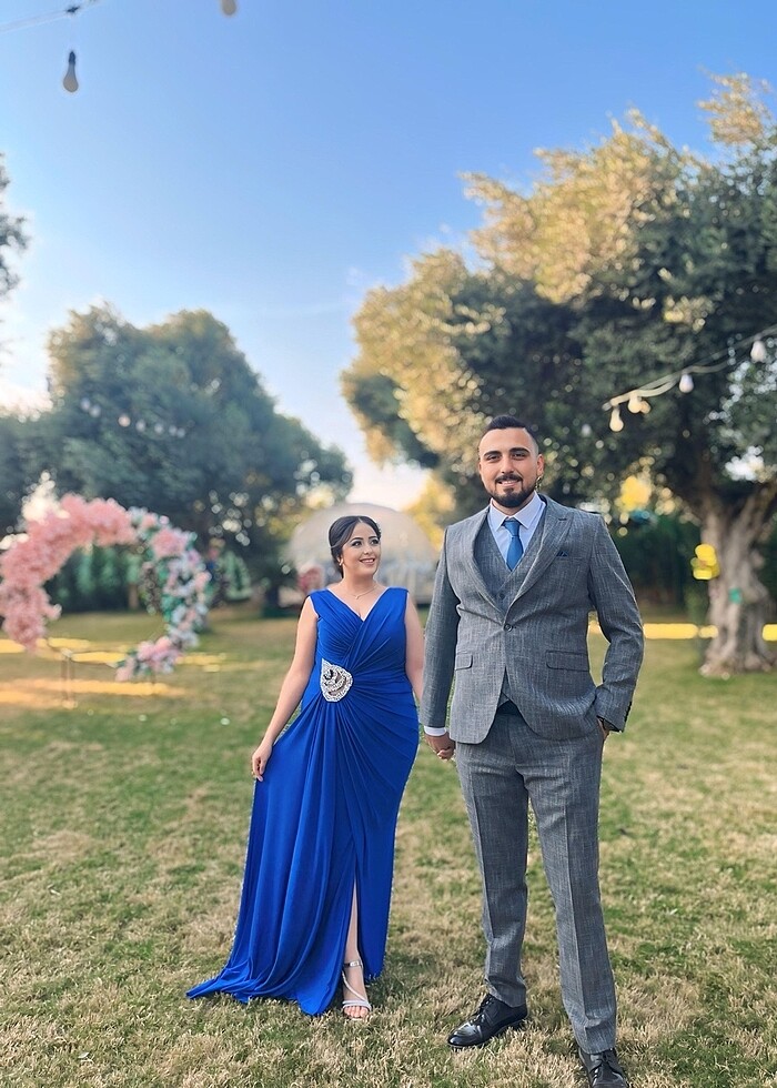 Saks mavi abiye - Görsel 5